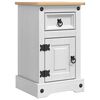 vidaXL Comodino Corona Bianco 35 x 32,5 x 58 cm Pino massello