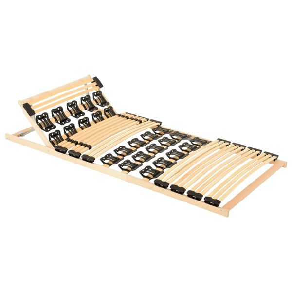 vidaXL Rete a Doghe con 38 Doghe Poggiatesta Regolabile 120x200 cm