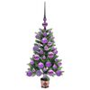 vidaXL Albero di Natale con 150 LED con supporto Verde 65 cm PE