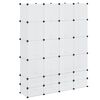 vidaXL Armadietto Modulare 18 Scomparti Bianco 37 x 146 x 180,5 cm