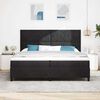 vidaXL Letto a Sorgente LED con materasso Nero 200 x 200 cm Tessuto