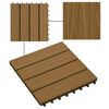 vidaXL Piastrelle Decking 11pz Goffrature WPC 30x30 cm 1 mq Color Teak
