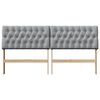 vidaXL Testiera imbottita Grigio chiaro 180 cm Pino massello