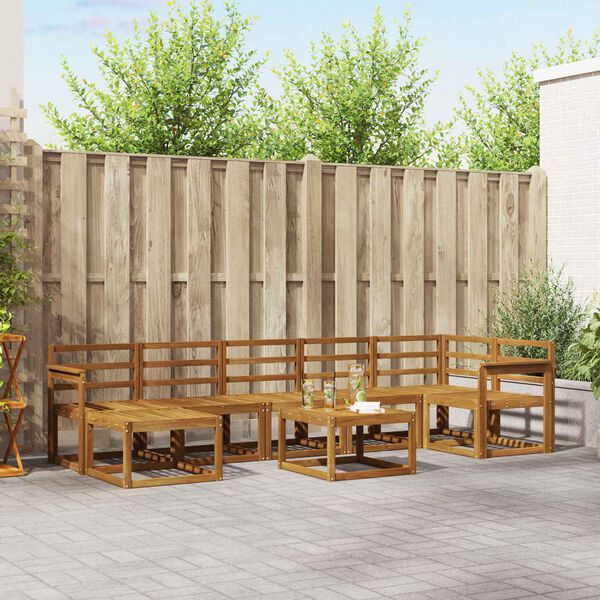 vidaXL Set di divani da esterno 8 pcs Naturale