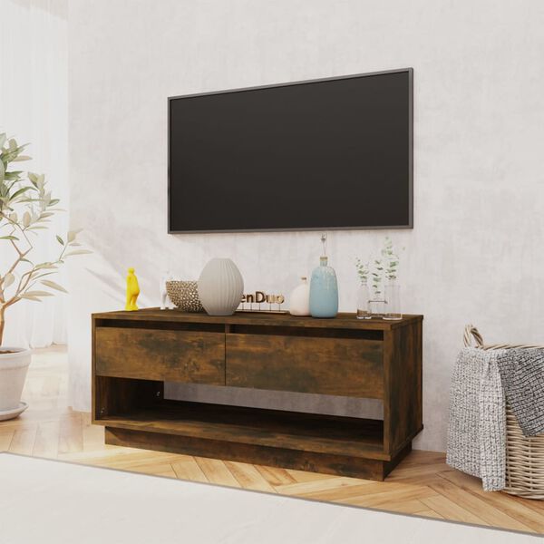 vidaXL Mobile TV Rovere Fumo 102x41x44 cm in Truciolato