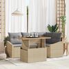 vidaXL Set da Pranzo per Giardino Beige e grigio 100 x 55 x 73 cm