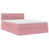 vidaXL Letto con Contenitore con materasso Rosa 140 x 190 cm Velluto