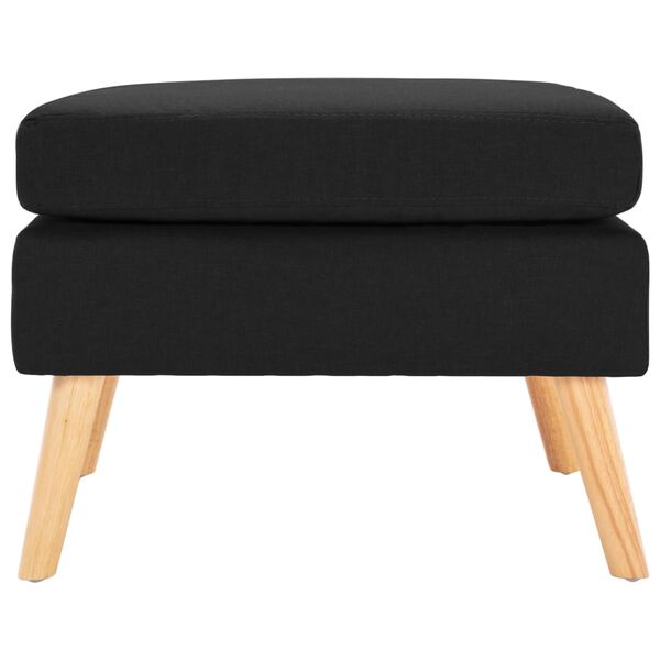 vidaXL Poggiapiedi Nero in Tessuto