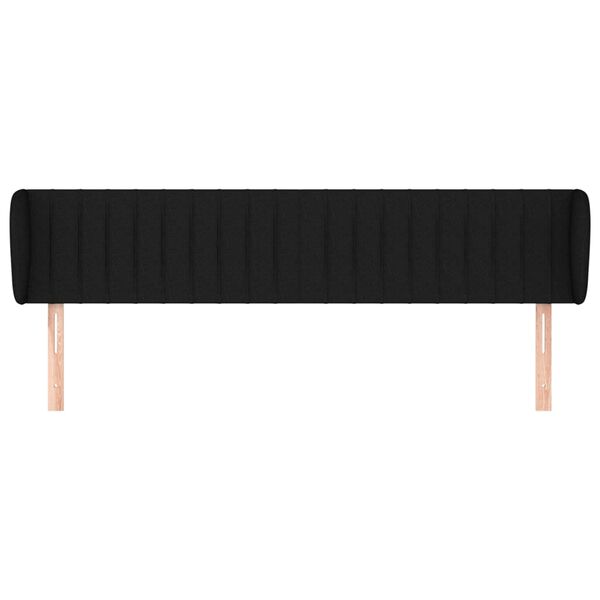 vidaXL Testiera ad Orecchio Nera 203x23x78/88 cm in Tessuto