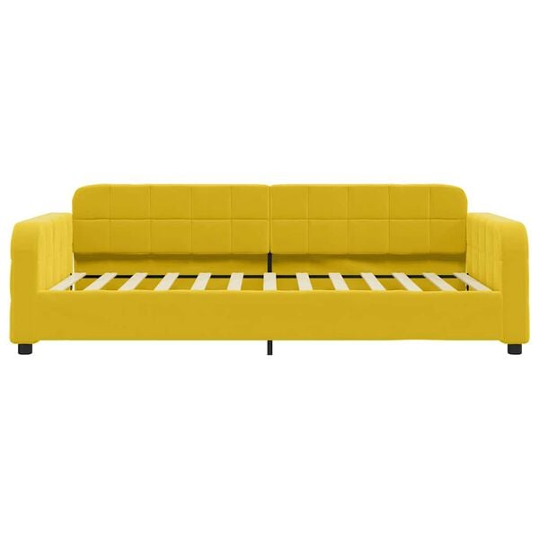 vidaXL Divano Letto con Materasso Giallo 90x200 cm in Velluto