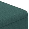 vidaXL Sgabello Button con cuscino Verde Scuro 60 x 60 x 45 cm Tessuto