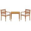 vidaXL Set da Pranzo Giardino 3pz con Cuscini Legno Massello di Teak