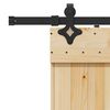 vidaXL Porta Scorrevole con Set Hardware 90x210 cm Legno Massello Pino