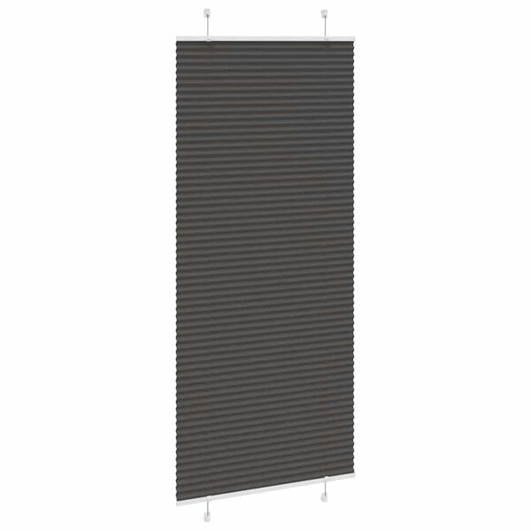 vidaXL Tenda Plissettata Nera 100x200 cm Larghezza Tessuto 99,4 cm