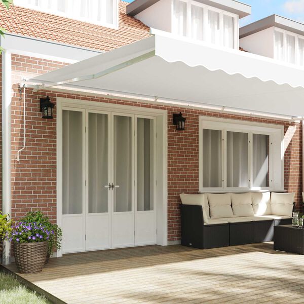 vidaXL Tenda Retrattile Bianco 600 &times; 300 cm Tessuto