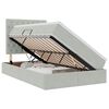 vidaXL Letto con contenitore LED e materasso Grigio Chiaro