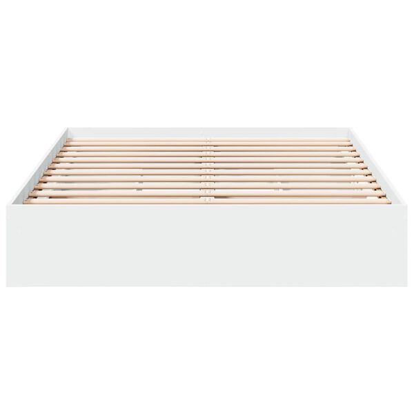 vidaXL Giroletto con Cassetti Bianco 140x190 cm in Legno Multistrato