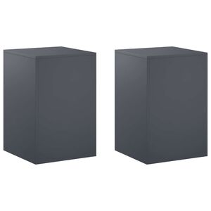 vidaXL Supporto per piante 2 pcs Antracite 40 x 40 x 60 cm