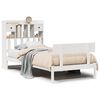vidaXL Letto Libreria senza Materasso Bianco 90x190 cm Massello Pino