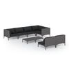 vidaXL Divani da Giardino 8 pz con Cuscini in Polyrattan Grigio Scuro
