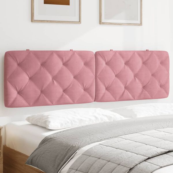 vidaXL Cuscino Testiera Rosa 180 cm in Velluto