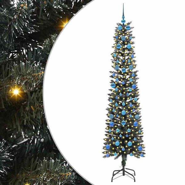 vidaXL Albero di Natale artificiale con 300 LED Verde 210 cm