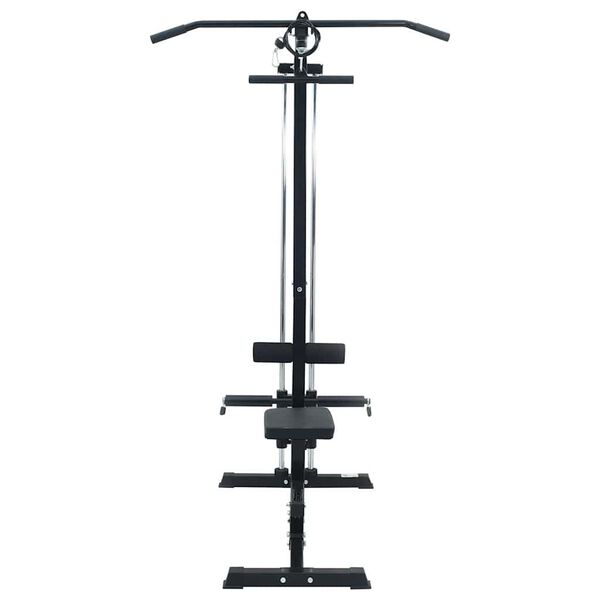 vidaXL Lat machine Nero 110 x 70 x 187 cm Acciaio Verniciato a Polvere