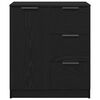 vidaXL Credenza Rovere Nero 60 x 30 x 70 cm Legno multistrato