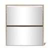 vidaXL Scarpiera con 2 Ripiani e Specchio Colore Rovere 63x17x67 cm