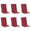 vidaXL Cuscini per Sedie 6 pz Rosso Vino 120x50x3 cm in Tessuto