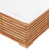 vidaXL Divano Centrale da Giardino con Cuscino Crema Massello di Teak
