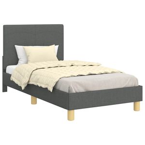 vidaXL Struttura letto bambini con testata Grigio scuro 80 x 160 cm