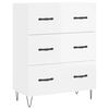 vidaXL Credenza 69,5x34x90 cm in Legno Multistrato Bianco Lucido