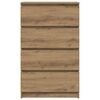 vidaXL Credenza Rovere Artigianale 60x35x98,5 cm in Legno Multistrato