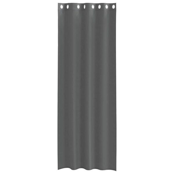 vidaXL Tende in Voile con Occhielli 2 pz Grigio Scuro 140x260 cm