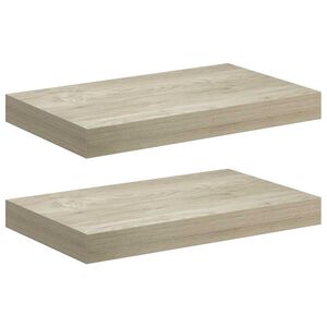 vidaXL Scaffali a Parete 2 pz Rovere 40x23,5x3,8 cm in MDF