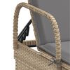 vidaXL Lettino Prendisole con Ruote e Cuscino in Polyrattan Beige