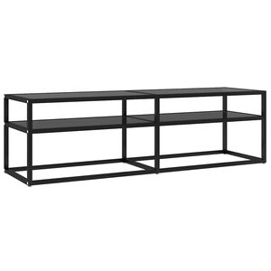 vidaXL Mobile Porta TV Nero 140x40x40,5 cm in Vetro Temperato