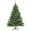 vidaXL Albero di Natale artificiale con 150 LED Verde 150 cm PE e PVC