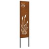 vidaXL Schermo per privacy in giardino Traforo Ruggine 32 x 140 cm