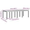 vidaXL Set da Pranzo per Giardino 9 pcs Bianco Rattan Polt