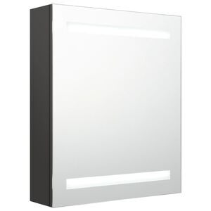 vidaXL Armadietto Bagno con Specchio e LED Antracite 50x14x60 cm