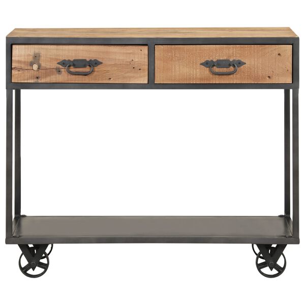 vidaXL Tavolo Consolle 90x35x74cm in Legno Massello di Recupero