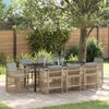 vidaXL Set da Pranzo per Giardino 9 pcs Beige
