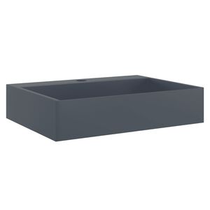 vidaXL Lavandino 50x38x11 cm Blocco in Marmo/Minerale Antracite