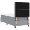 vidaXL Letto a molle con materasso Grigio chiaro 90 x 190 cm Tessuto