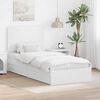 vidaXL Letto con Contenitore Bianco 90 x 190 cm Legno multistrato