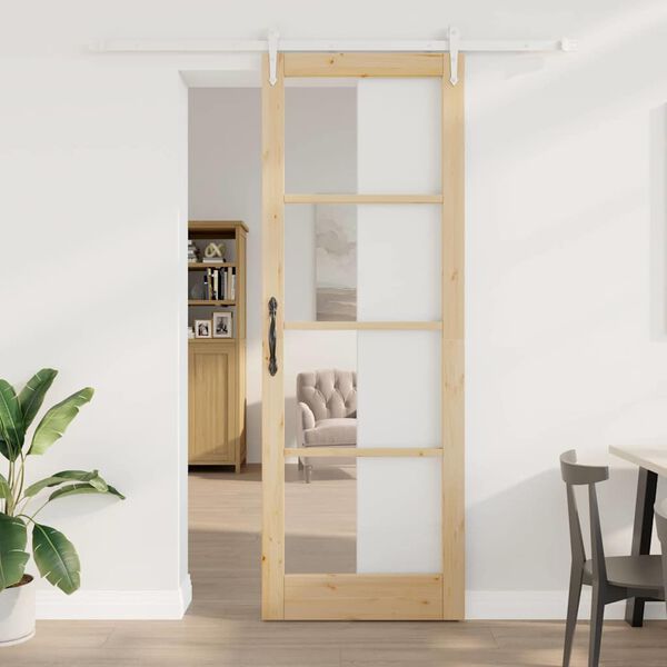 vidaXL Porta scorrevole Naturale 83 x 232 cm