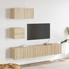 vidaXL Set di Mobili Porta TV 4 pz Rovere Sonoma in Legno Multistrato