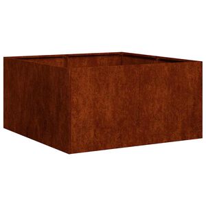 vidaXL Fioriera Arrugginita 80x80x40 cm in Acciaio Corten